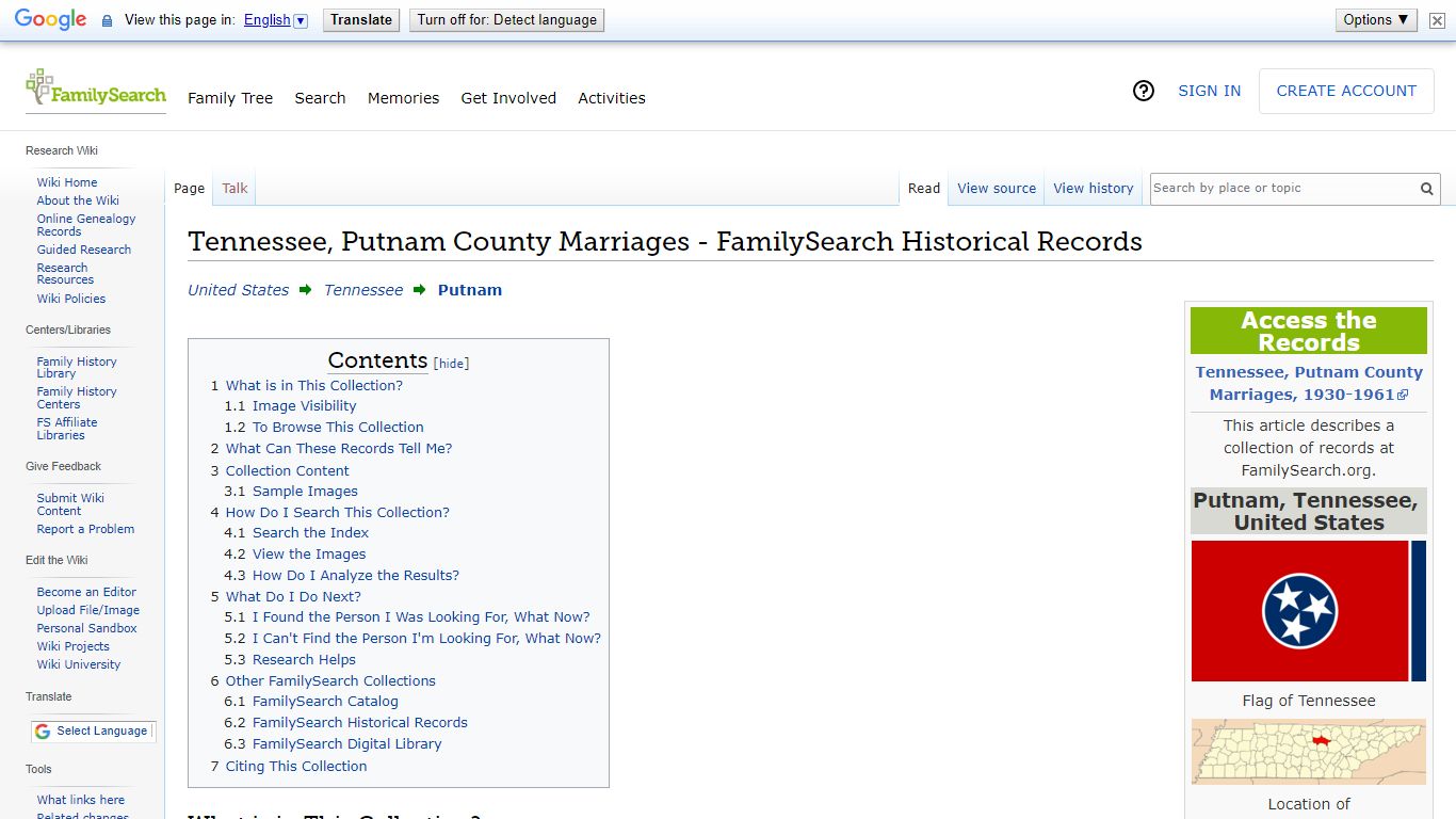 Tennessee, Putnam County Marriages - FamilySearch ...